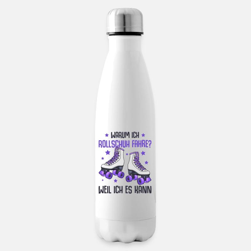 Rollschuhe - Isolierflasche - Weiß