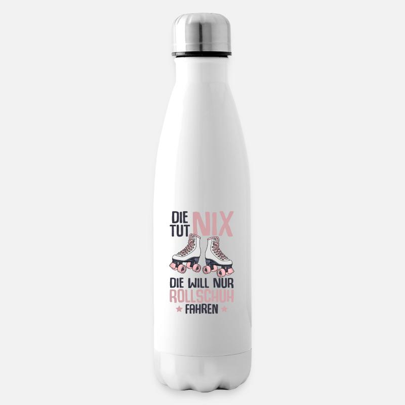 Rollschuhe - Isolierflasche - Weiß