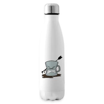 funny, archery, coffee, archer, bow - Insulated Water Bottle - white - Right