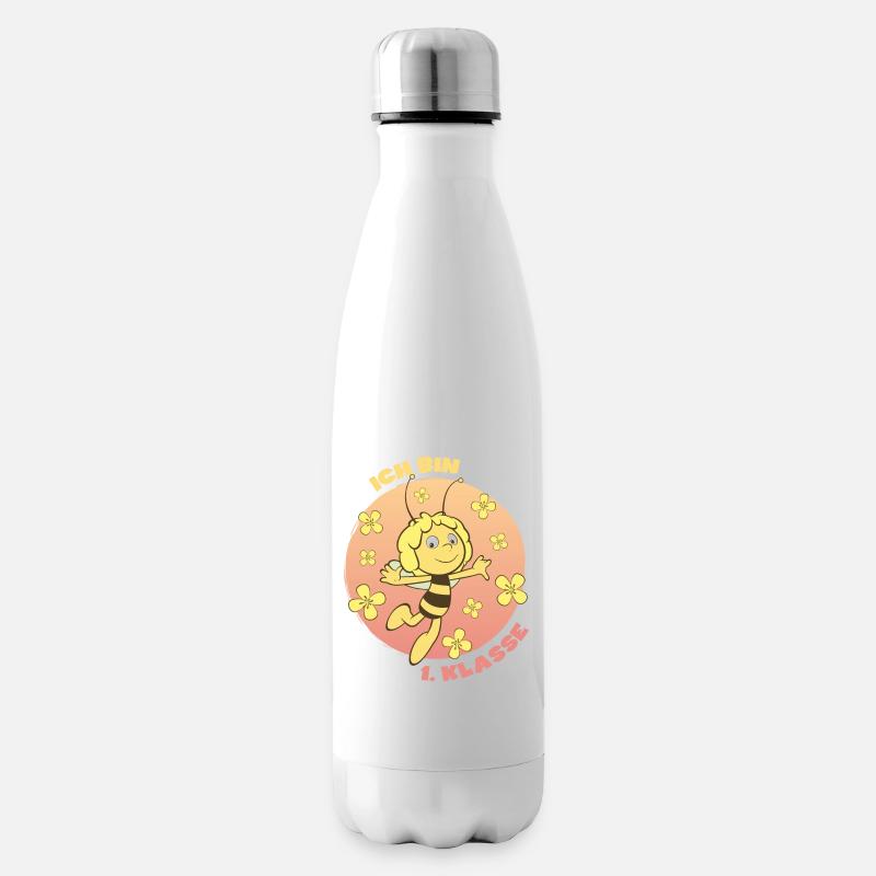 Biene Maja Ich bin 1. Klasse - Isolierflasche - Weiß