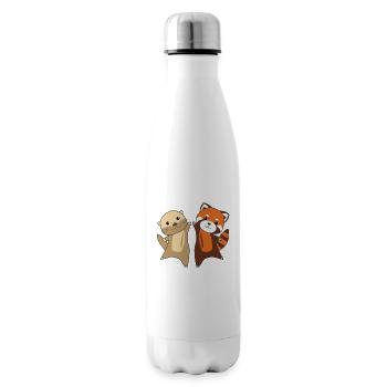 Otter Panda rouge doux animaux pour enfants - Bouteille isotherme - blanc - Droite