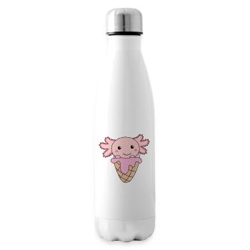 Axolotl rose gaufres doux animaux Axolotls - Bouteille isotherme - blanc - Droite