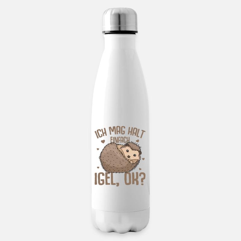 Igel - Isolierflasche - Weiß