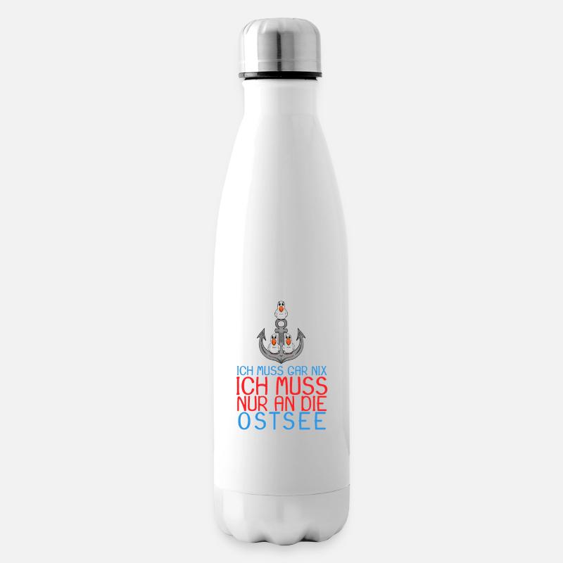 Ostsee Anker Möwe Geschenk - Isolierflasche - Weiß