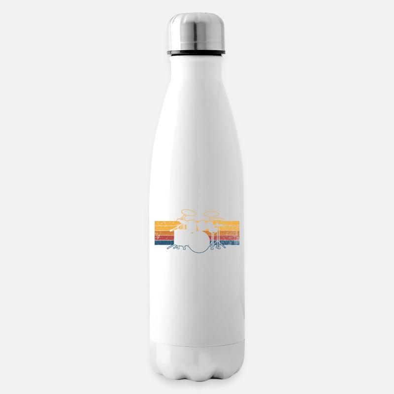 Schlagzeug Schlagzeuger - Isolierflasche - Weiß