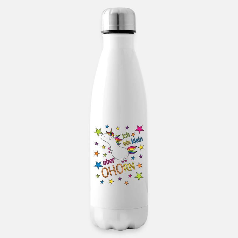 Einhorn Ich bin klein aber ohorn - klein aber oho - Isolierflasche - Weiß