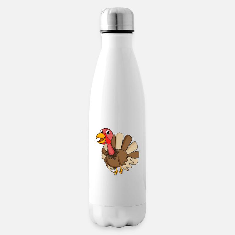 Truthahn - Isolierflasche - Weiß