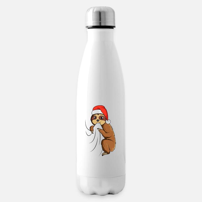 Faultier Weihnachten - Isolierflasche - Weiß