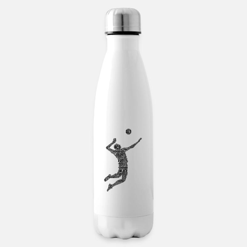 Volleyball - Isolierflasche - Weiß