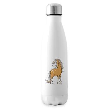 Happy Pferd I Pferdemotiv Fun - Isolierflasche - Weiß - Rechts