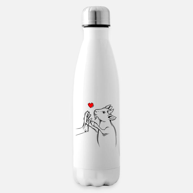 Chèvre - Bouteille isotherme - blanc