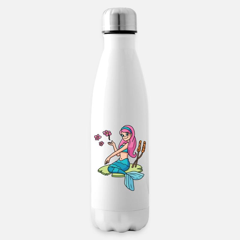 Meerjungfrau - Isolierflasche - Weiß