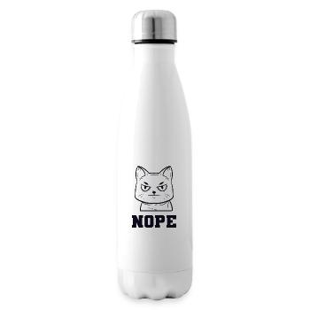 Nope Miezekatze Kätzchen Hauskatze - Isolierflasche - Weiß - Rechts
