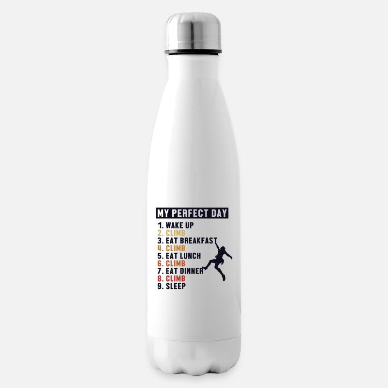 Climbing Perfect Day Sportklettern Speedklettern - Isolierflasche - Weiß