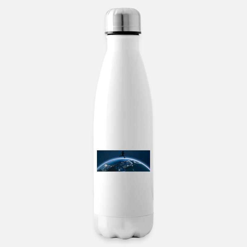 Rennen durch Erde - Isolierflasche - Weiß