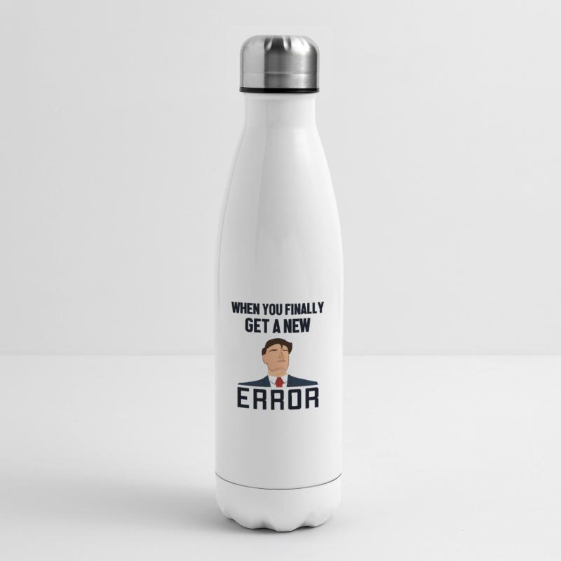 Get a New Error Engineer Full Stack Coder Insulated Water Bottle