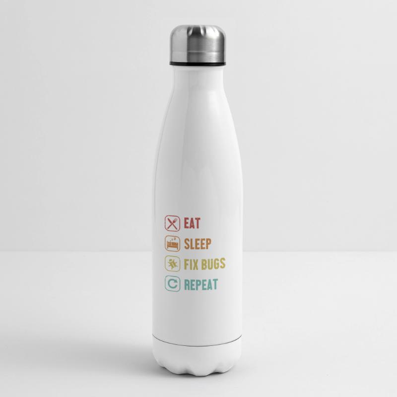Eat Sleep Fix Bugs Repeat Developer Coder Isolierflasche