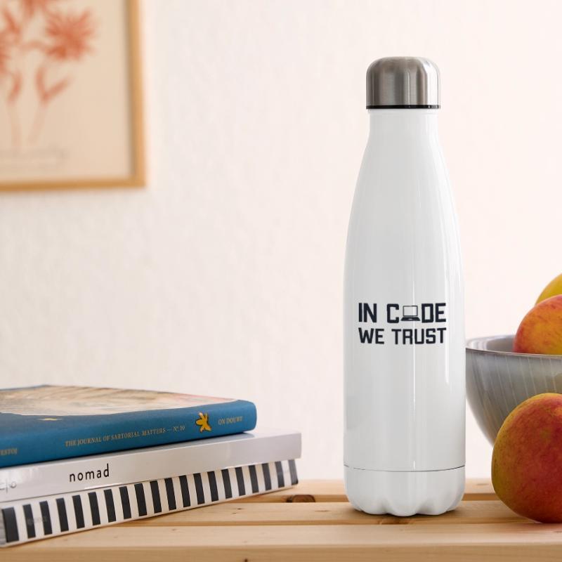 In Code We Trust Softwareingenieur Developer Isolierflasche