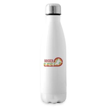 Futbol Fußball Goal Keeper Trainer Soccer - Insulated Water Bottle - white - Right
