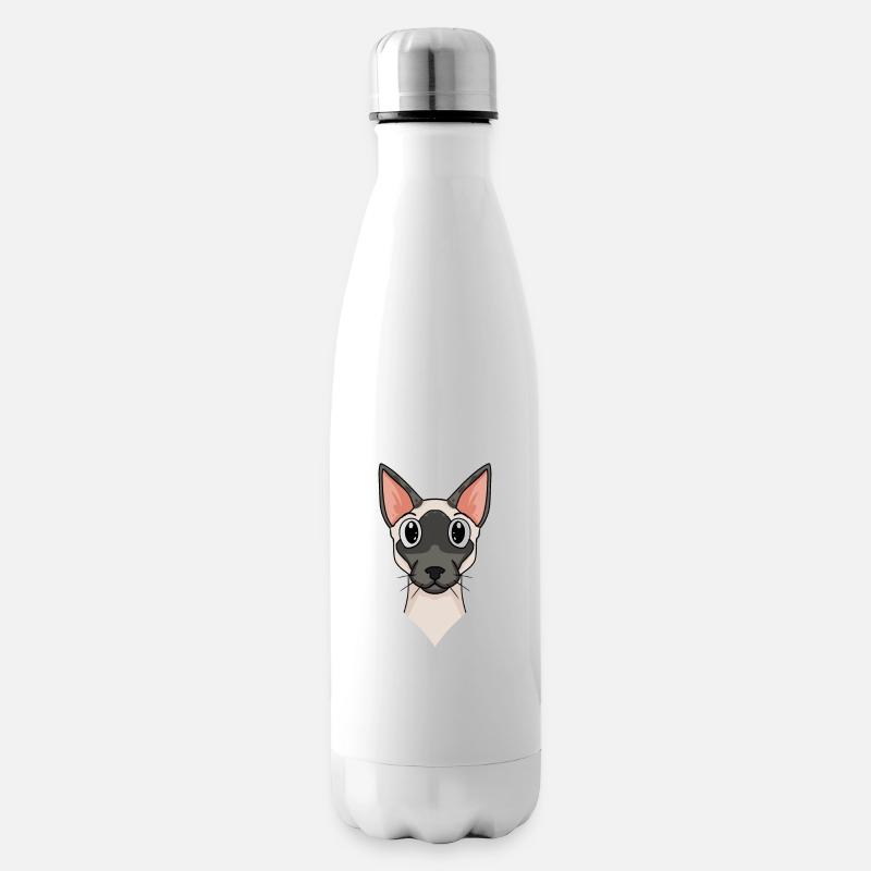 Siamkatze - Isolierflasche - Weiß