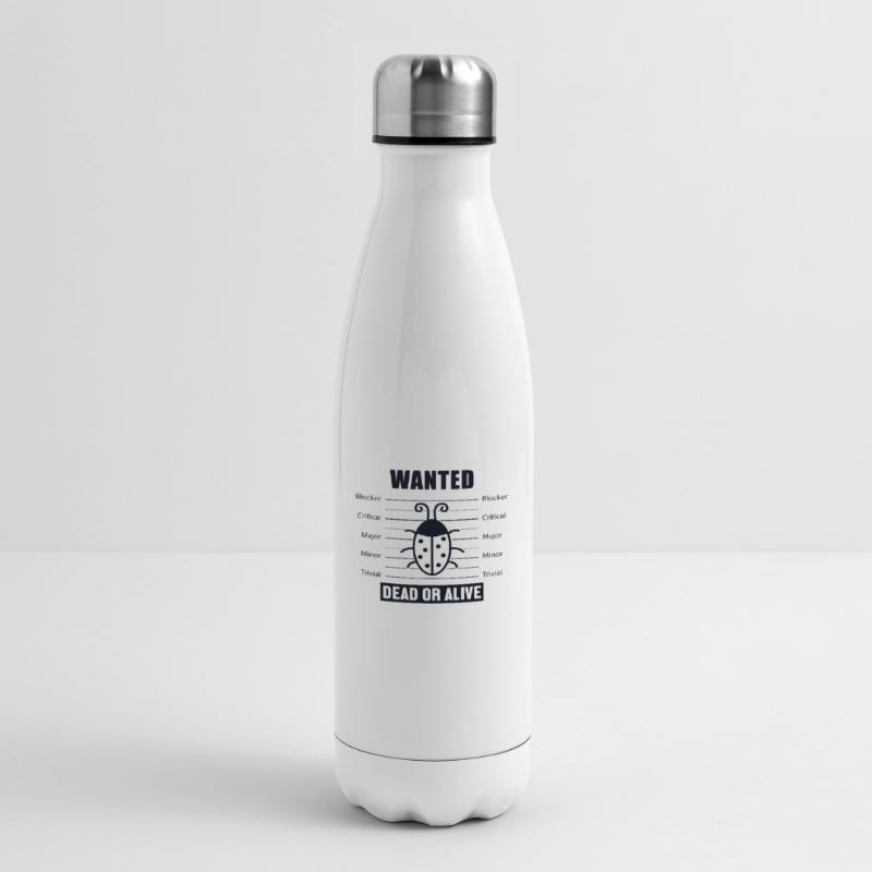 Bugs Wanted Engineer Full Stack Coder Software Insulated Water Bottle