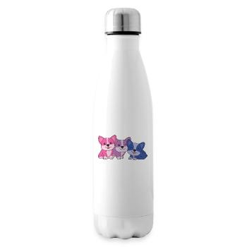 Bi Flag Corgi Pride LGBTQ chiens mignons - Bouteille isotherme - blanc - Droite