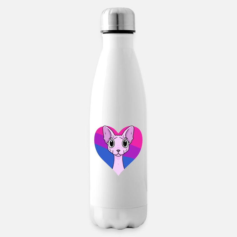 Cadeau bisexuel Sphynx Cat - Bouteille isotherme - blanc