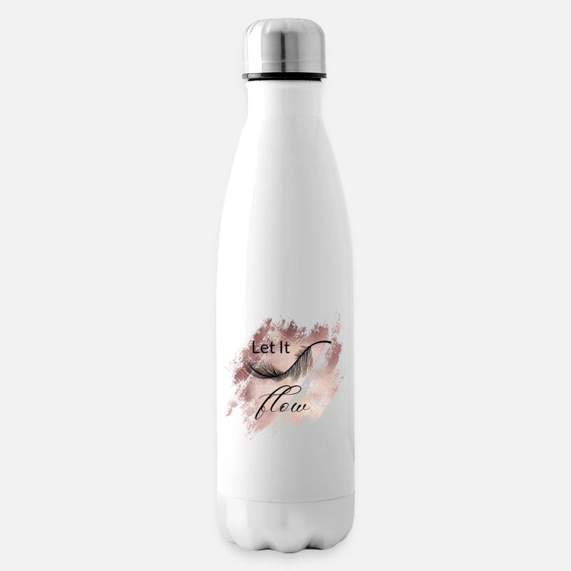 Let It Flow - Insulated Water Bottle - white