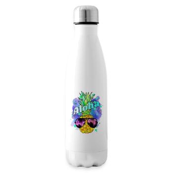 Ananas Aloha Colorful - Isolierflasche - Weiß - Rechts