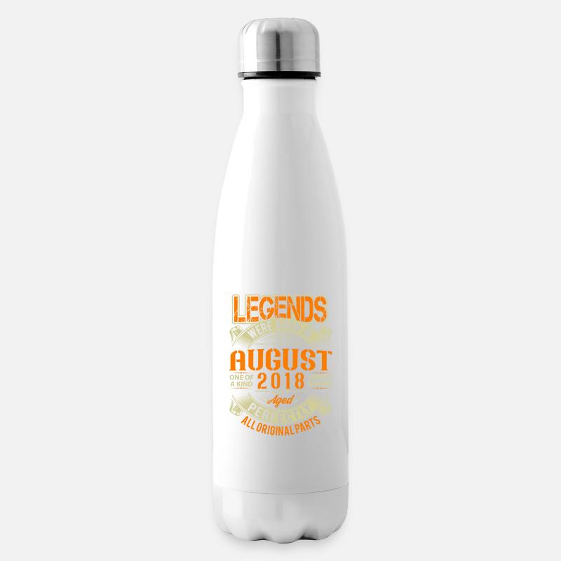 2018 August Geburtstag Legende - Isolierflasche - Weiß