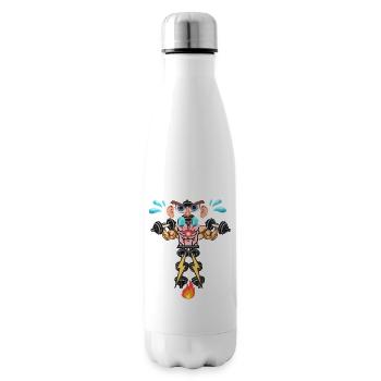 Muskelmeister - Isolierflasche - Weiß - Rechts