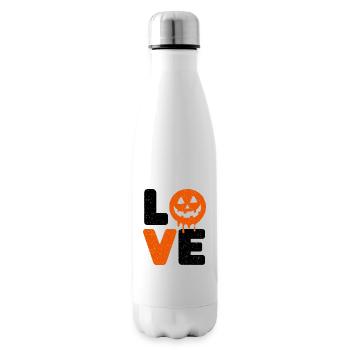 Halloween Love Funny Saying Sayings - Insulated Water Bottle - white - Right
