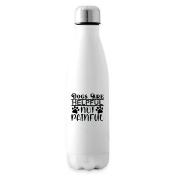 Dogs are Helpful - Insulated Water Bottle - white - Right