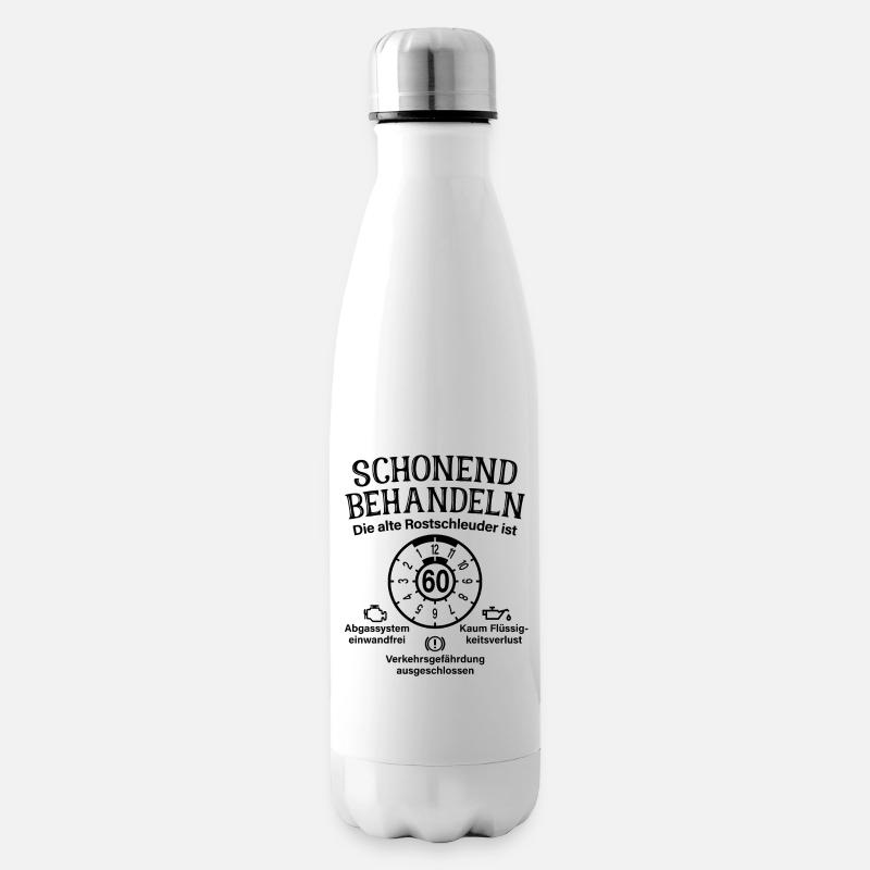 Schonend Behandeln 60. Geburtstag Rostschleuder 60 - Isolierflasche - Weiß