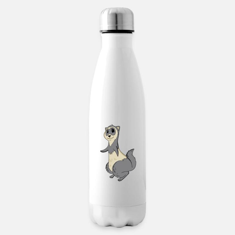 Frettchen - Isolierflasche - Weiß