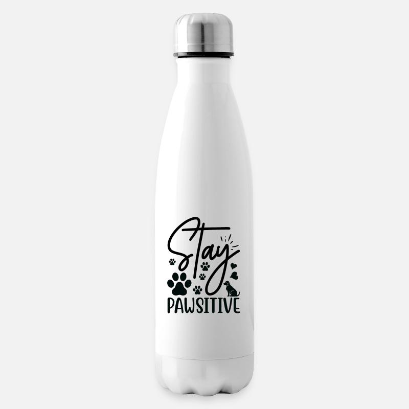 Bleiben pawsitive - Isolierflasche - Weiß