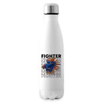 Betta Fish Siamesischer Kampffisch im Stil der 80er Jahre - Isolierflasche - Weiß - Rechts
