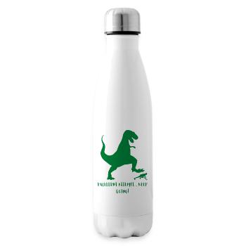 Dinosaur Workout | Keep Going - Insulated Water Bottle - white - Right