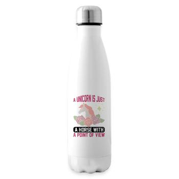 From the point of view of a unicorn unicorn - Insulated Water Bottle - white - Right