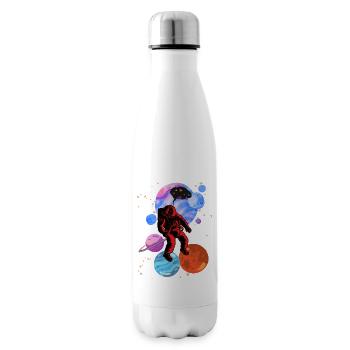 Astronaut Stencil-Stile - Isolierflasche - Weiß - Rechts