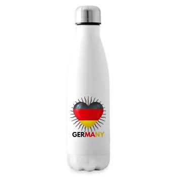 Coupe du Monde au Qatar i Love Germany marchandises - Bouteille isotherme - blanc - Droite