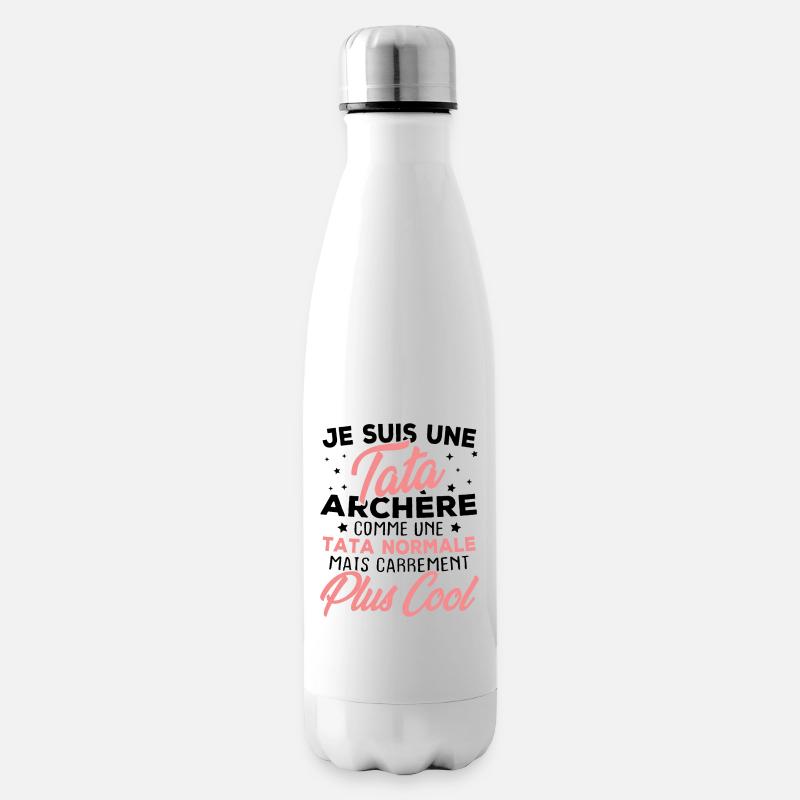 Je suis une tata archère - Bouteille isotherme - blanc