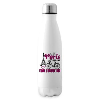 I love Paris France - Insulated Water Bottle - white - Right