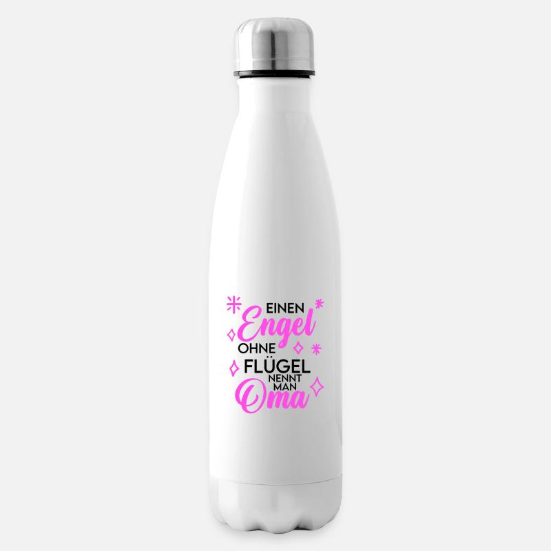 Oma Engel Spruch Geschenk - Isolierflasche - Weiß