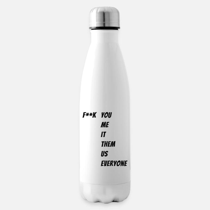 F**k Spruch - Bouteille isotherme - blanc