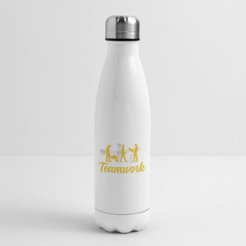 Construction work is teamwork Construction site construction Teamwork Insulated Water Bottle