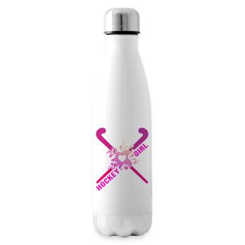 Hockey Feldhockey Hockeygirl Damenhockey - Isolierflasche - Weiß - Rechts