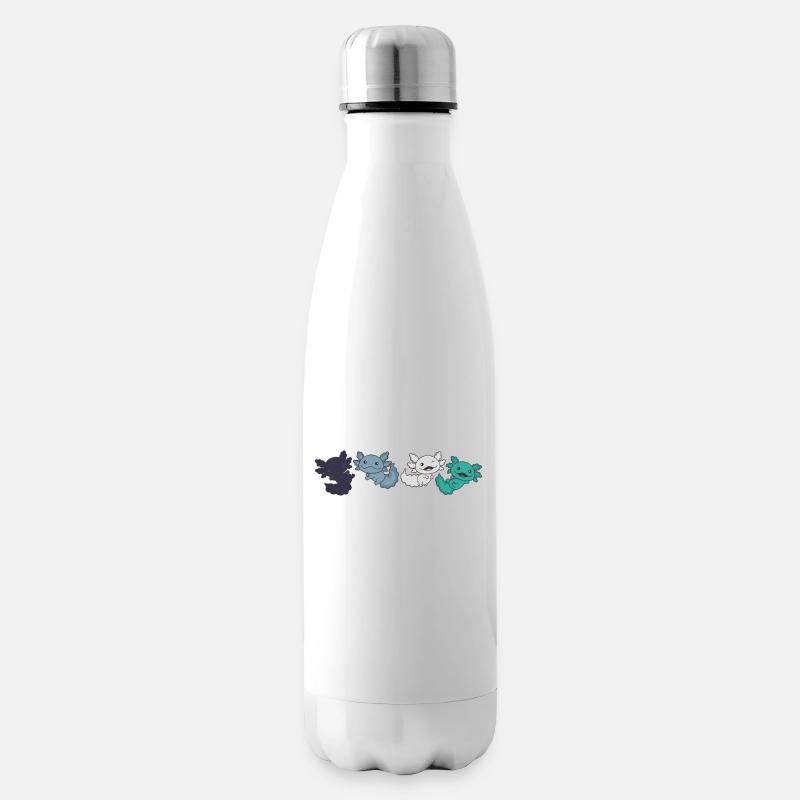 Oriented Aroace Flag Pride LGBTQ Axolotl - Isolierflasche - Weiß