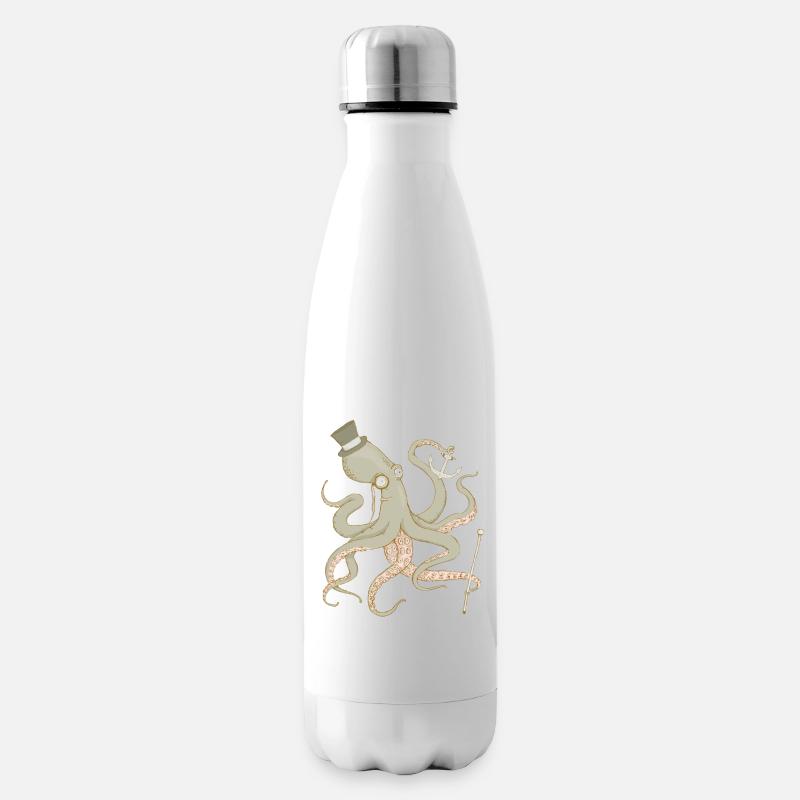 Pieuvre - Bouteille isotherme - blanc