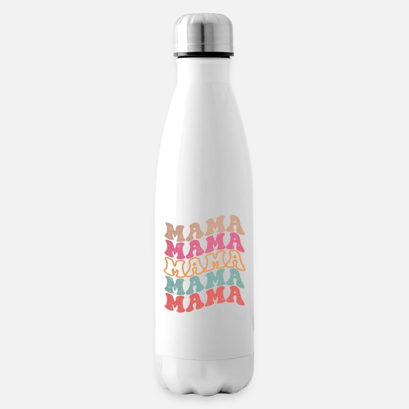 Retro Groovy Mama Zum Muttertag - Isolierflasche - Weiß